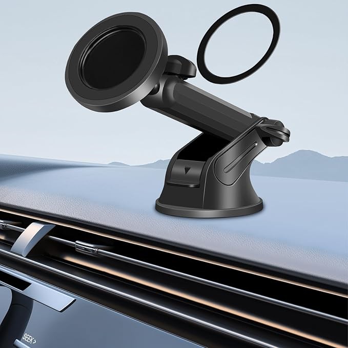 Magnetic Attraction Car Mobile Phone Holder, Adjustable Telescopic Arm Suction Cup Mobile Phone Holder Suitable for Dashboard or Windshield