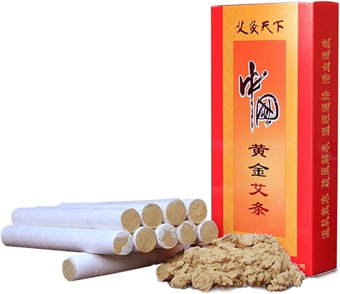 10PCS/Box Chinese Herb 艾灸条 艾条 Moxa Stick 15:1 3 Year Chen High Purity Moxibustion Roll