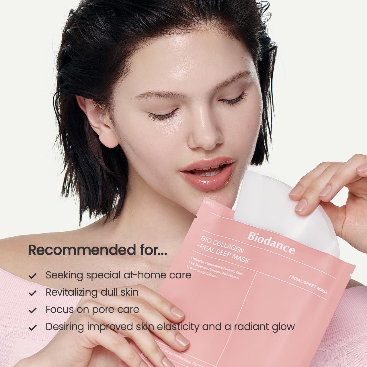 BIODANCE Bio-Collagen Real Deep Mask, Hydrating Overnight Hydrogel Mask, Pore Minimizing, Elasticity, Plumping Improvement, Korean Skincare, Stocking Stuffers for Teen Girls | 1.19oz(34g) x 4ea Visit 